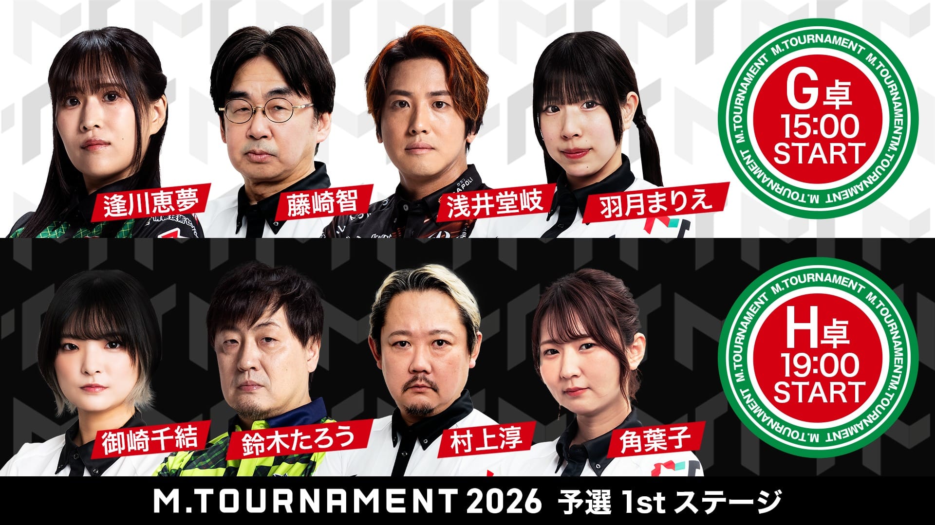 Mトーナメント】1stステージG卓／逆転劇の1戦目、大接戦の2戦目、勝ち