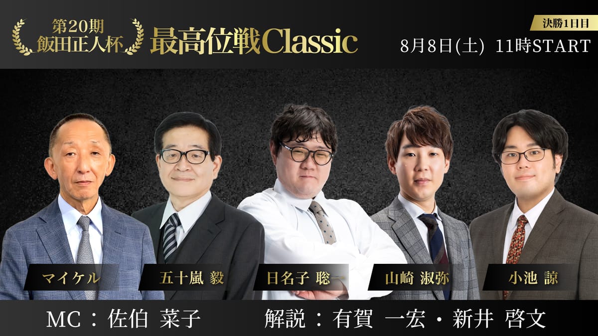 【最高位戦日本プロ麻雀協会】第20期飯田正人杯・最高位戦Classic決勝1日目が終了！