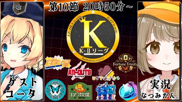 【K-Ⅱリーグ】第10節はねり牧場が首位浮上！ALL OUTSもデイリーダブルで上位は混戦‼